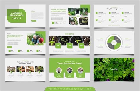 Premium Vector Minimal Gardening Nature Powerpoint Presentation Slide