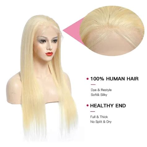 150 Density Brazilian Lace Human Hair Wigs For Black Women 613 Blonde