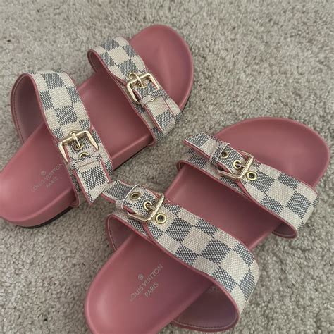 Louis Vuitton looking sandals Very comfortable... - Depop