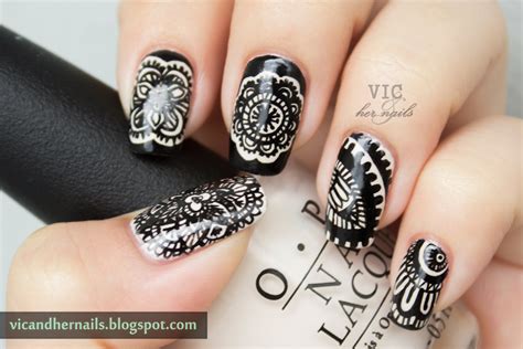 Vic And Her Nails Viccopycat Achromatic Nail Art By Wondrously Polished