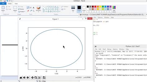 How To Plot A Circle In Python Youtube