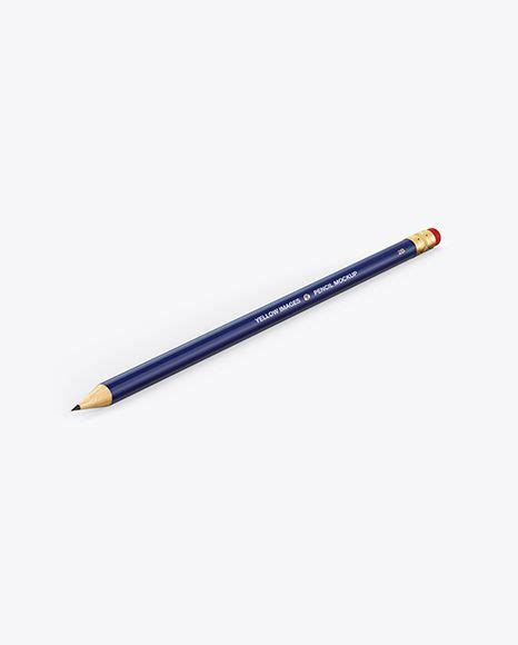 Download Round Pencil With Eraser Psd Mockup Half Side Viewtemplate