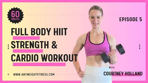 60 Min Total Body Hiit Strength And Cardio Workout No Repeat Youtube