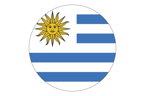 Circle Flag Vector Of Uruguay Vector Art At Vecteezy