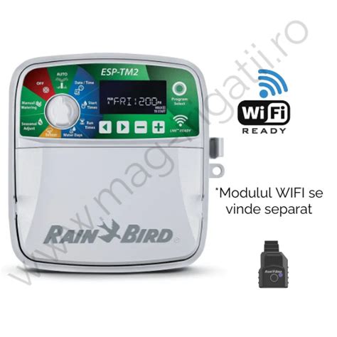 Programator Irigatii Rain Bird TM2 6 Zone Internet Wi Fi