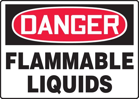 Flammable Liquids Osha Danger Safety Sign Mchg102