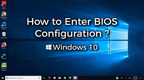 How To Enter Bios Configuration Bios Setup Windows Youtube