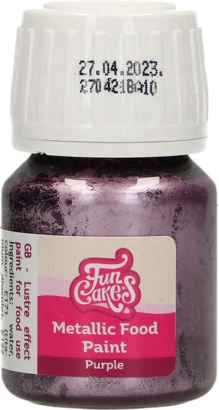 FunCakes Eetbare Metallic Verf Paars 30ml Bol