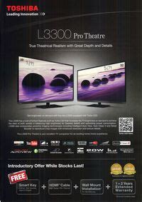 Toshiba TV Page 1 Brochures From Sitex 2013 Singapore On Tech Show