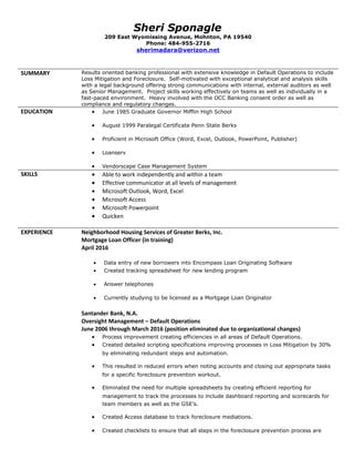 Sheri Sponagle Resume 1 PDF