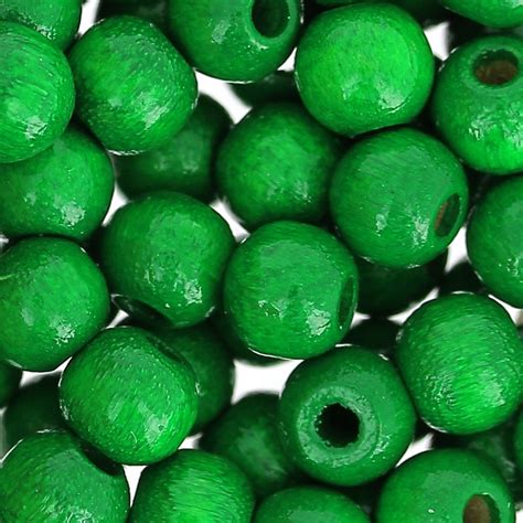 Redondas De Madera 6 Mm Vert X125 Perles Co