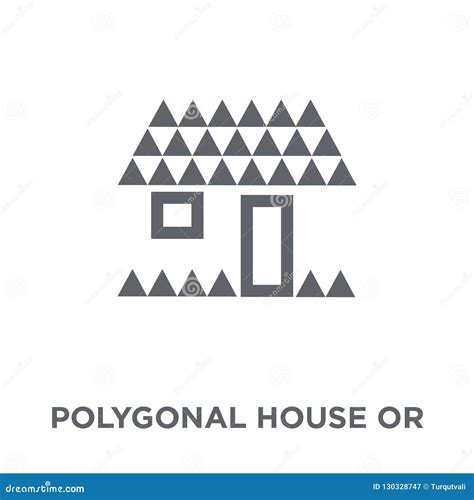 Polygonal House Or Home Building Icon From Geometry Collection Stock