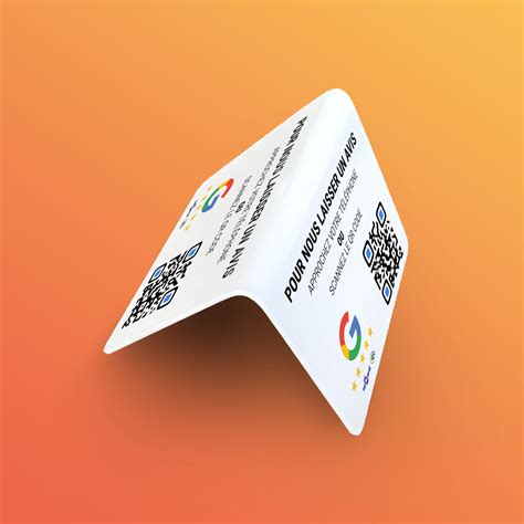 Chevalet Connect Avis Google Technologie Nfc Qr Code Sur Pvc Blanc