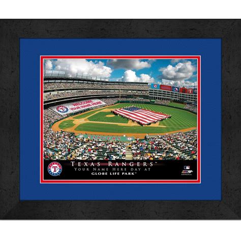 Texas Rangers Personalized Stadium Card Stunt Frame