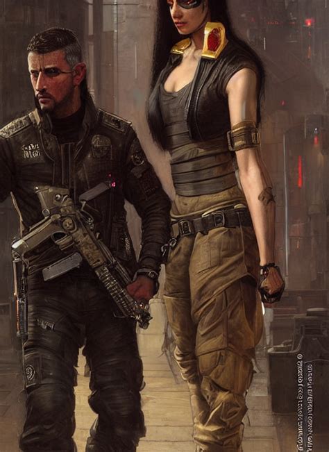 Prompthunt Javier And Sonya Cyberpunk Mercenaries Cyberpunk Merc And