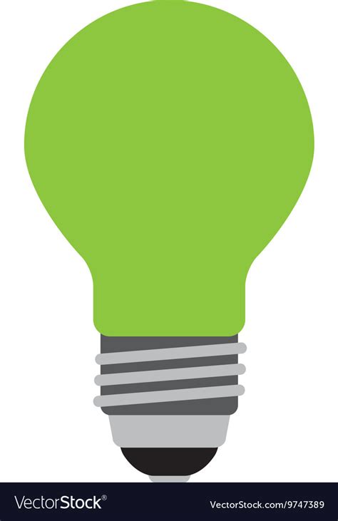 Bulb Light Green Isolated Icon Design Royalty Free Vector