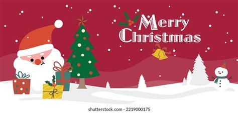 Merry Christmas Banner Vector Illustration Stock Vector Royalty Free 2219000175 Shutterstock