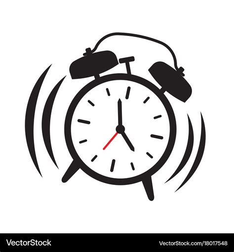 Alarm Clock Ringing Royalty Free Vector Image Vectorstock