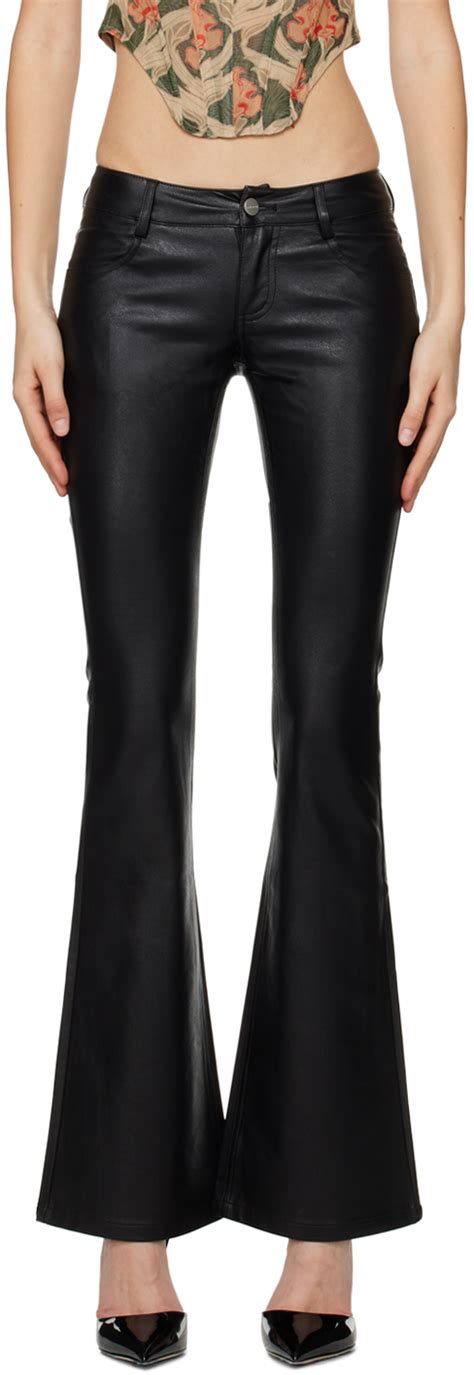 Pantalon Roxy Noir En Cuir Synth Tique Miaou En Solde