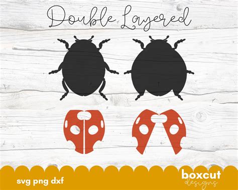 Layered Ladybug Svg Bundle 3 Ladybird Designs Includes Dxf Etsy