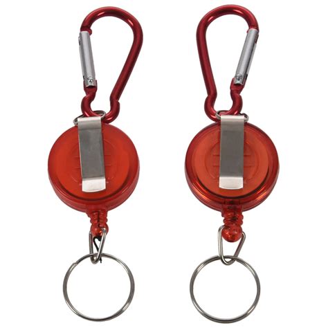 2 PCS BADGE REEL RETRACTABLE RECOIL YOYO SKI PASS ID CARD HOLDER KEY