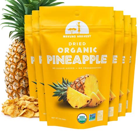 Pineapple Dried Fruit Organic Dried Pineapple Chunks Gluten Healthy