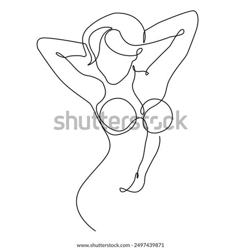 Woman Body Line Art Drawing Nude Stock Vector Royalty Free 2497439871