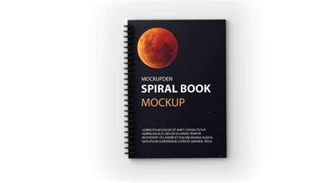 Free Spiral Book Mockup PSD Template - Mocku