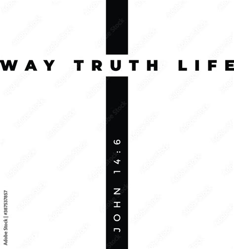 Way Truth Life - Jesus - Bible - Christianity Vector design Stock Vector | Adobe Stock