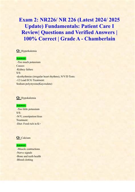 Exam Nr Nr Latest Update Fundamentals Patient