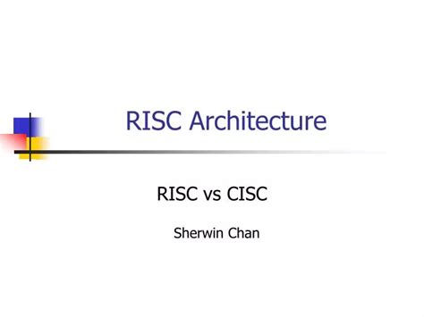 PPT - RISC Architecture PowerPoint Presentation, free download - ID:4783677