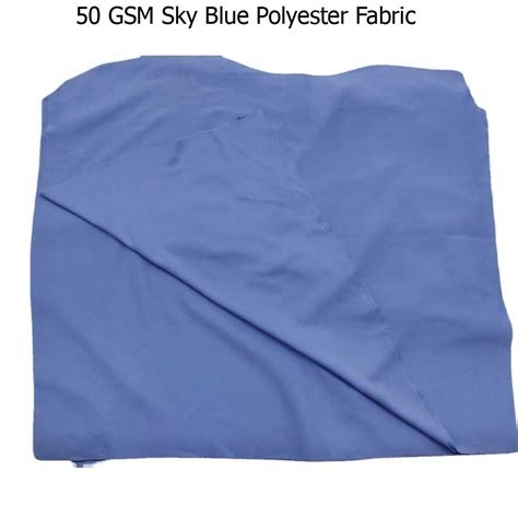 Plain Solids 50 GSM Sky Blue Polyester Fabric At Rs 200 Piece In