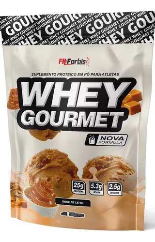 Whey Protein Gourmet Refil 907 G Fn Forbis Sabor Doce De Leite