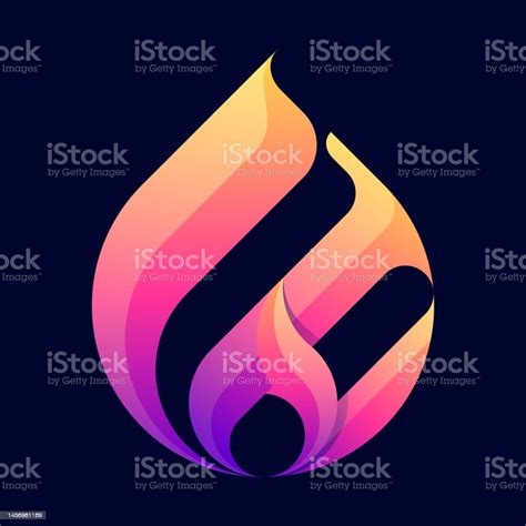 Vector Illustration Flame Gradient Colorful Style Stock Illustration Download Image Now Fire