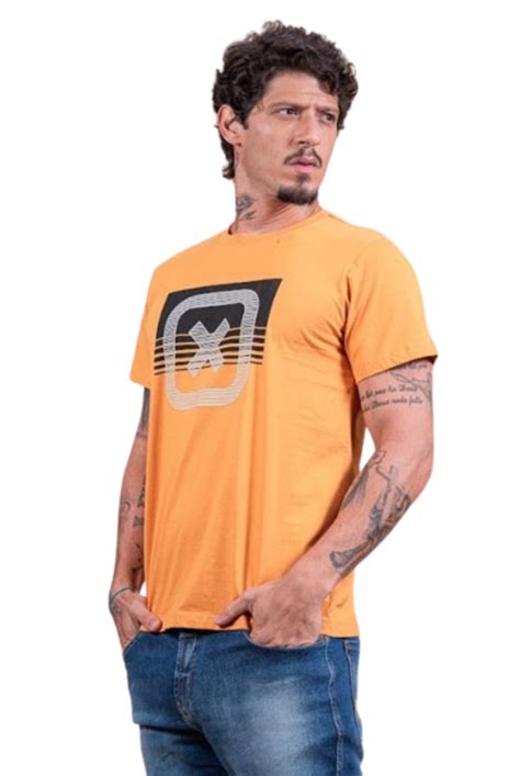 Camiseta Masculina Txc Brand Mostarda Celeiro Country