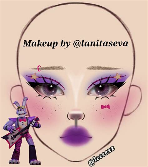 FNAF Glamrock Bonnie 1 Lanitaseva Ideias De Maquiagem Ideias Para