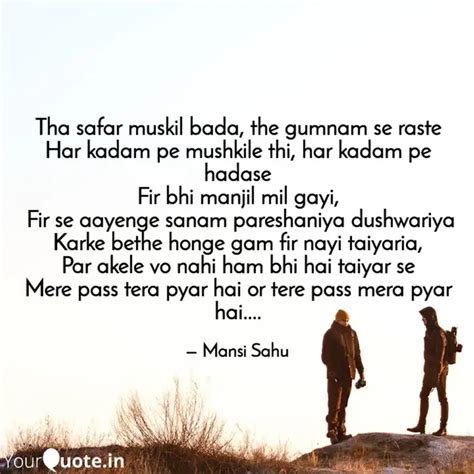 Tha Safar Muskil Bada Th Quotes Writings By Mansi Sahu YourQuote