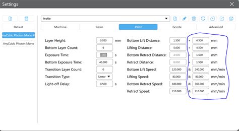 Resin Settings For Anycubic Photon Series 3D Printer 56 OFF