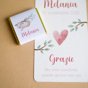 Cioccolatino Personalizzato Con Segnalibro Per Battesimo Etsy Italia