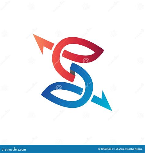 Letter S With Arrow Logo In Vector Stock Vector Illustration Of