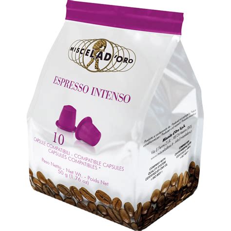 Miscela D Oro Espresso Intenso Capsules Bag Single Nespresso