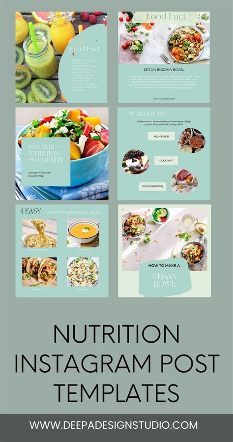 Nutrition Instagram Post Template Instagram Feed Design Instagram