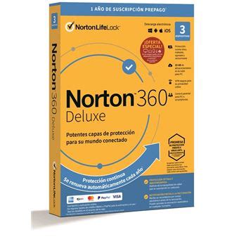 Norton 360 Deluxe 3 dispositivos 1 año Caja Los mejores precios Fnac