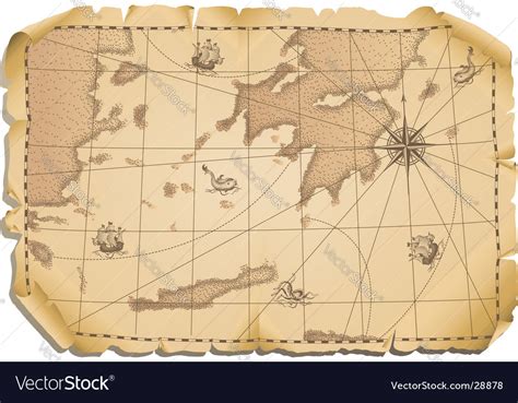 Old map Royalty Free Vector Image - VectorStock