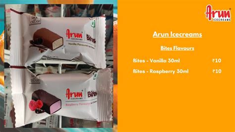 Arun Ice Cream Flavours Bites Arun Specialities Price Ap