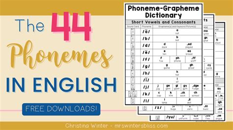 The 44 Phonemes in English - Mrs. Winter's Bliss - Resources For ...