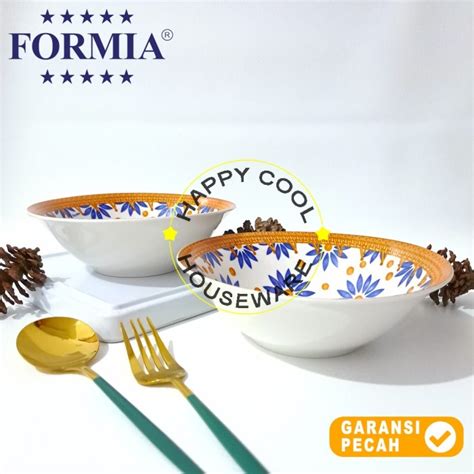 Jual FORMIA 1pcs 9inch DAISY BLUE Bowl Keramik Mangkok Makan Jumbo 23cm