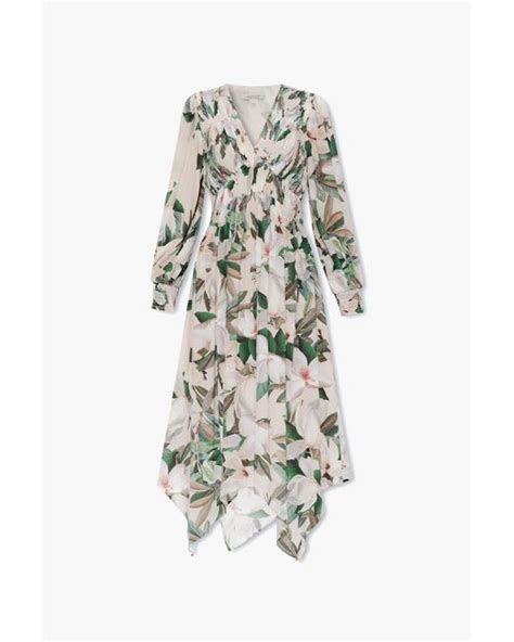 AllSaints 'estelle' Floral Dress in White | Lyst