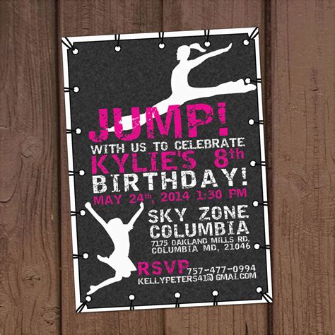 Trampoline Park Birthday Party Invitations | BirthdayBuzz