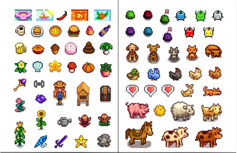 Stardew Valley Bullet Journal Stickers Animals Flowers Etsy